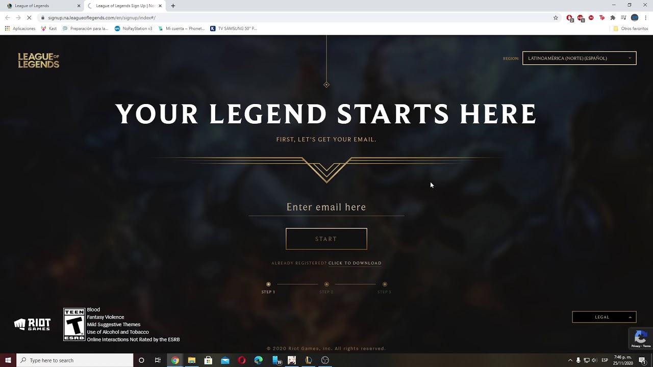 Cómo registrarse en LoL #LoL #LeagueofLegends - YouTube