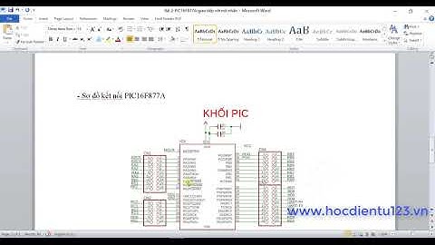 PIC|Phần 5.1-PIC16F877A giao tiếp nút nhấn đơn