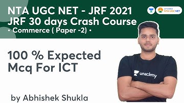 100 % Expected Mcq For ICT | NTA UGC NET-JRF 2021 | Commerce | Abhishek Shukla