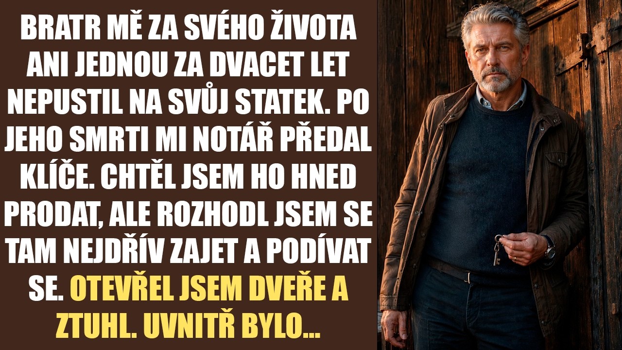 Celých dvacet let jsem věřil, že mě syn zavrhl. Že odešel a nechtěl se mnou mluvit. Pak mi po smrti bratr nechal klíč od své samoty, kam mě za života ani jednou nepustil. V Tomášově zachovaném...