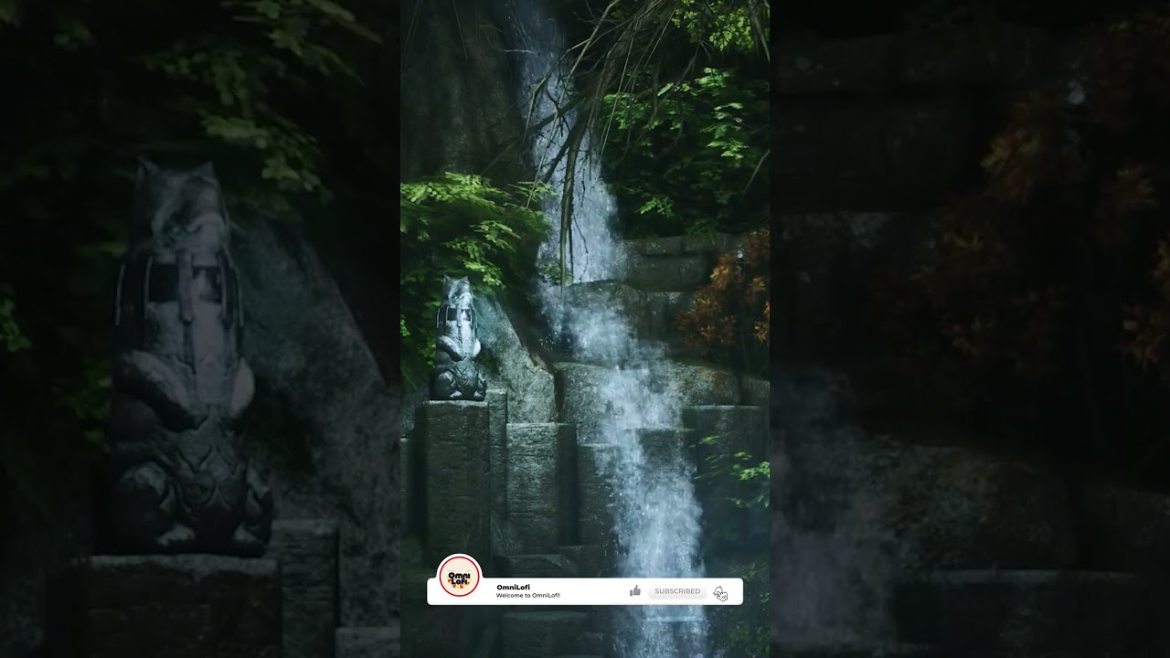 Mystical Flow | Elara's Tranquil Hike | By the Cascading Waterfall | Meditative sounds 🏞️💧