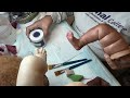  Varnishing   baby Zedric for the last time and some chit chat.