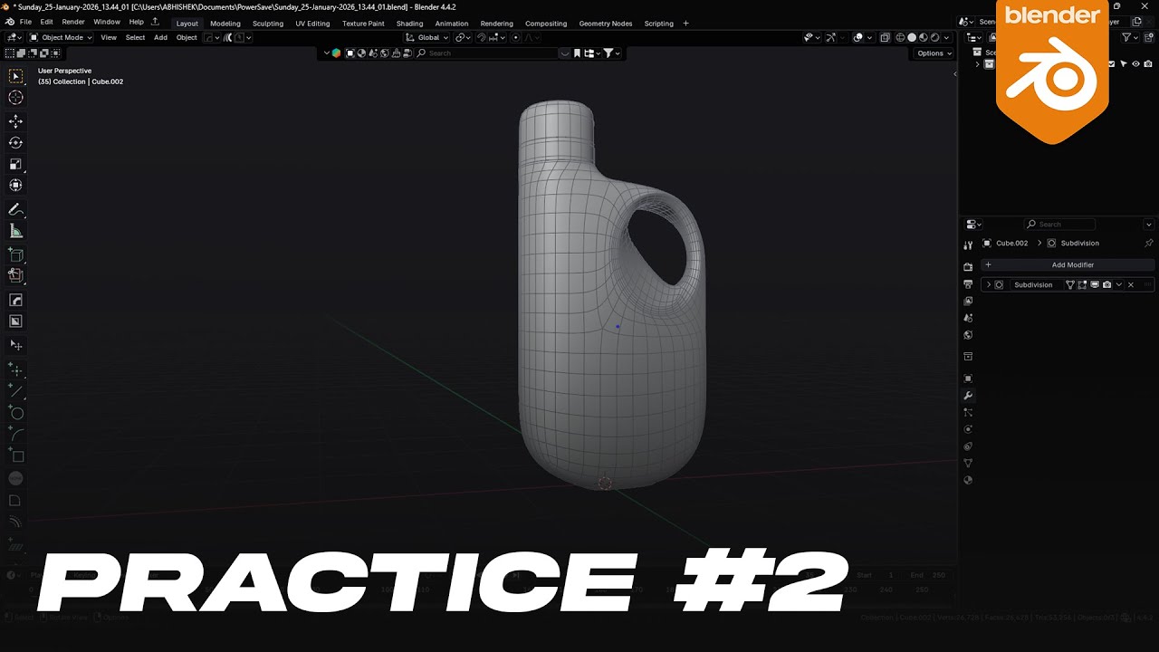 Blender 3D Product Modeling Practice #2