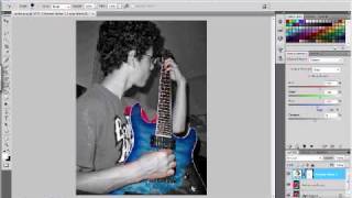 Sin city effect on Photoshop(One object in color)