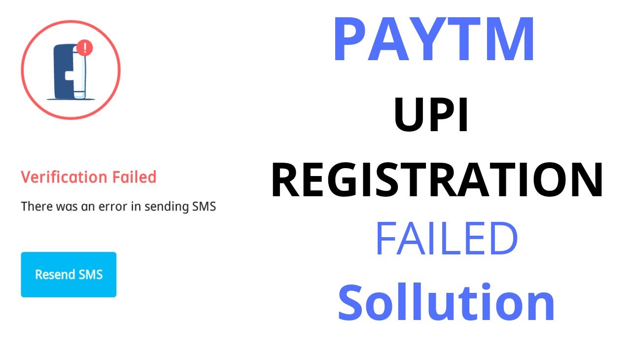 Paytm upi varification failed!!Paytm ke saath bank a/c link ...