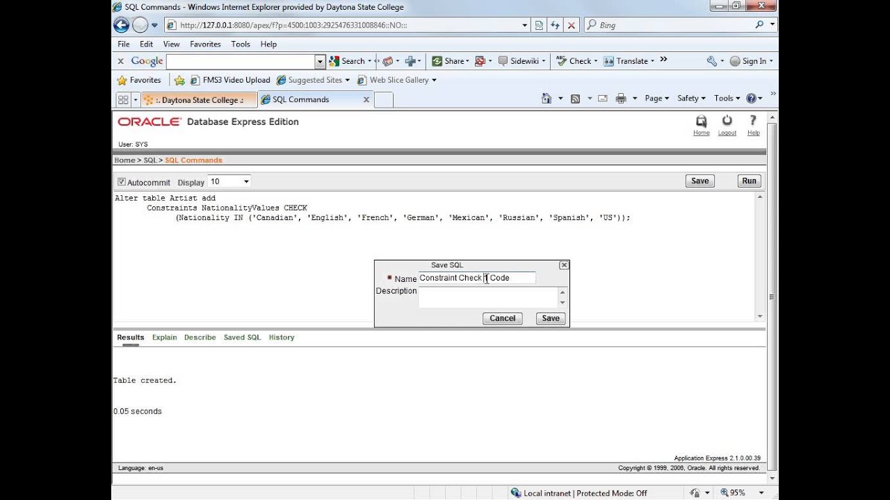 Sql for database construction partii youtube