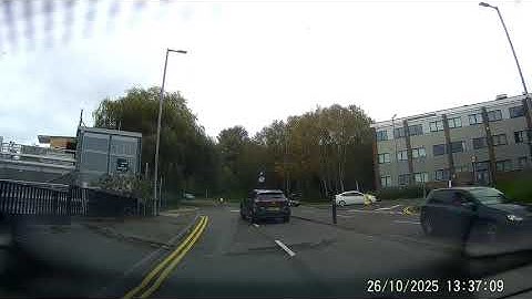 Why has this driver stopped and indicated to merge lane