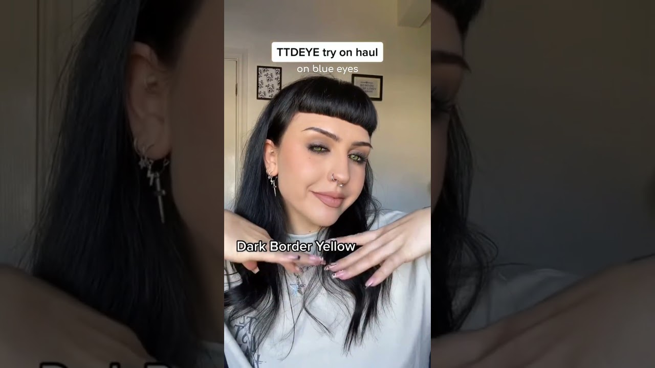 Cosplay Colored Contact Lenses on blue eyes✨✨perfect coverage