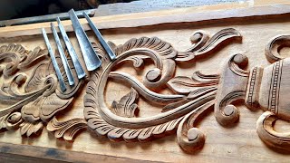 |door palang carving|flower and leaf art| UP wood art|wood design|