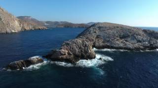 Syros Greece 4K Epic drone flight Varvarousa beach
