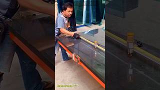 Glass Sheet Cutting Process | Precision Guide Rail Cutter Technique