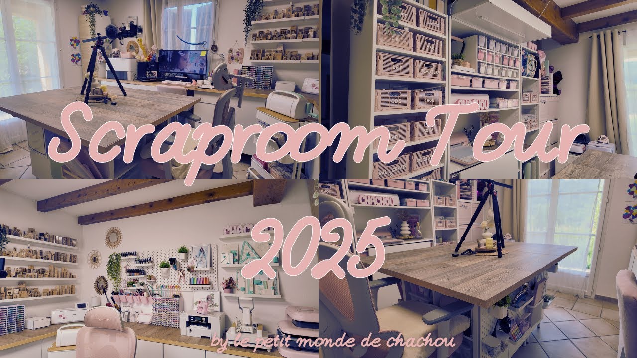 🎨✨ SCRAPROOM TOUR 2025 : Mon univers coloré 🌈🖌️#scraproom #scrapbooking #atelier