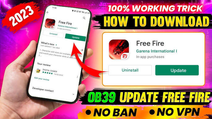 HOW TO UPDATE NORMAL FREE FIRE OB39 UPDATE NEW VERSION IN PC 2023