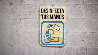 CNCSIGNS Hacer un cartel para desinfectar tus manos ANTICOVID