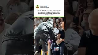 A$AP Rocky Picked Up Riot Mid-Runway… And Instantly Went Into Dad Mode #viral