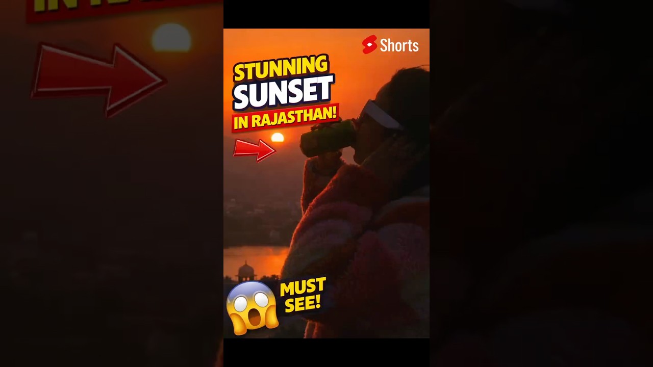 This sunset made everyone stop at Karni Mata Temple