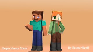 [ Mineimator ] BrotherZhafif Minecraft Human Model Download