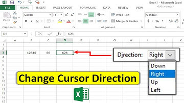 How to Change Cursor Direction In Excel | Change Cell Direction In Excel