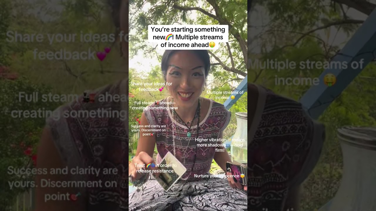 You’re starting something new🌈! Multiple streams of income ahead🤑 (tarot)