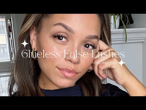 How to Apply False Lashes Without Glue | Kiss Impress Lashes | Ashley Bloomfield