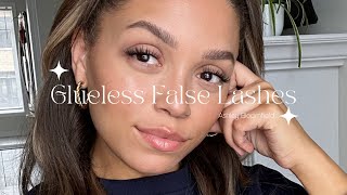 How to Apply False Lashes Without Glue Kiss Impress Lashes Ashley Bloomfield