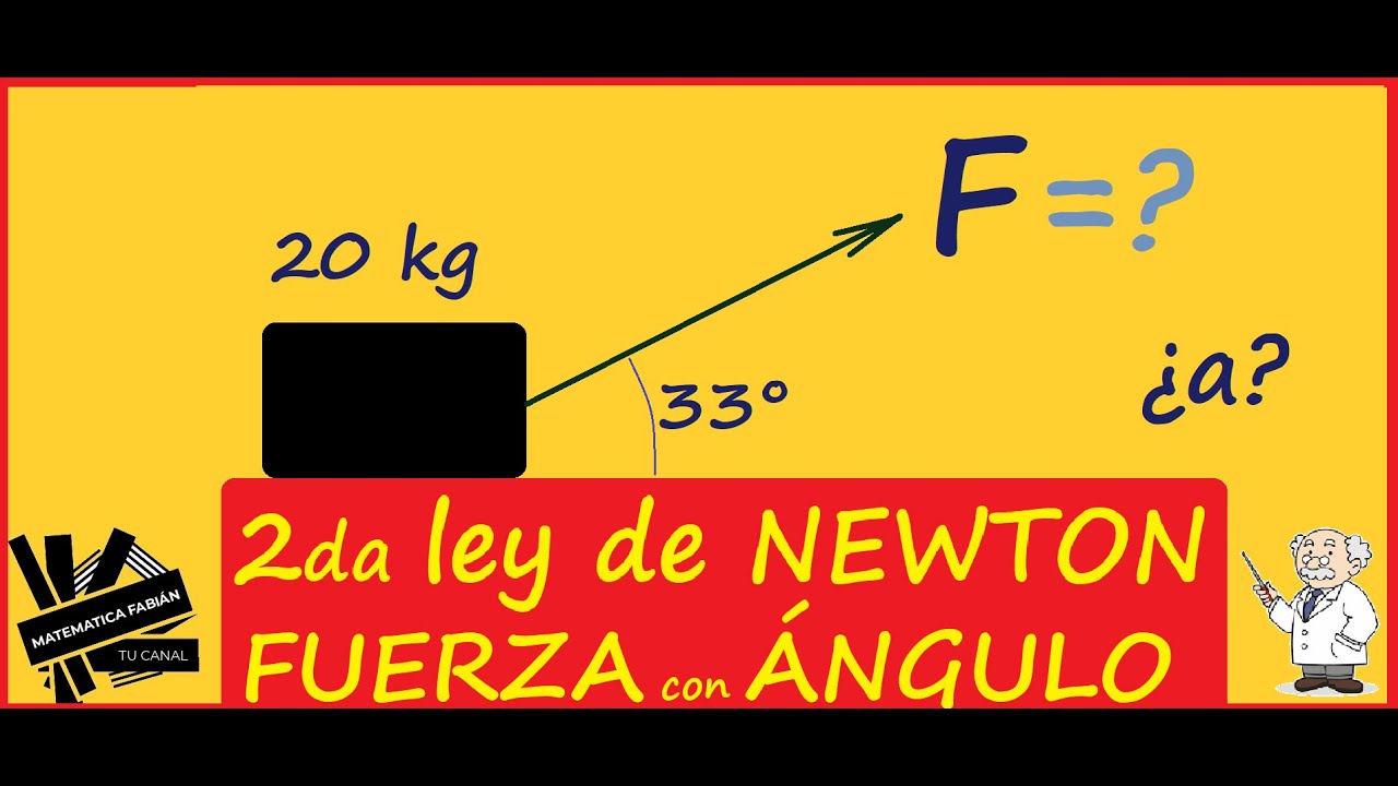 Segunda LEY de NEWTON Ejercicios con ÁNGULO (paso a paso) - YouTube