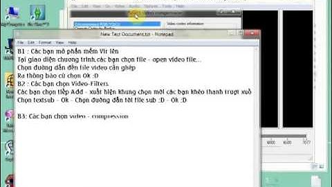 Hướng dẫn sử dụng ghép sub vào video bằng Virtualdub