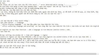sửa lỗi excel ERROR WERE DETECTED WHILE SAVING "...