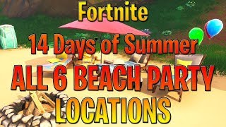 Fortnite 14 Days Of Summer All Beach Party Locations