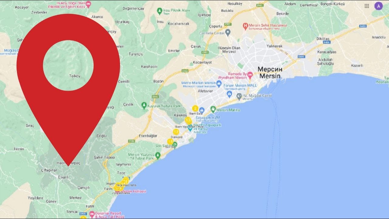 Мерсин район томюк карта