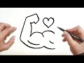 كيف ترسم عضلات زراع سهل خطوه بخطوه للمبتدئين رسم سهل How To Draw A Muscle Arm Easy Drawings 