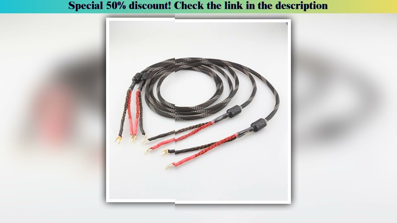 Review High Quality One Pair Audiocrast HIFI speaker cable HI-End amplifier 4N OFC speaker cable wit