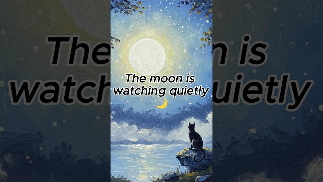 The moon is watching quietly 