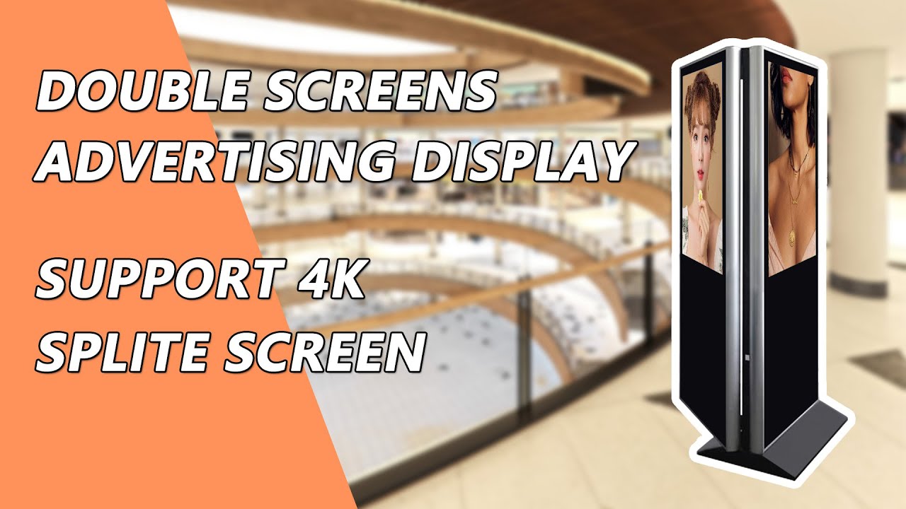 Free stand standalone digital signage solutions with double sides.