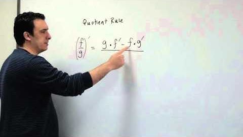 Engineering Mathematics - Calculus Lesson 8 Differentiation Using Quotient Rule Part 1