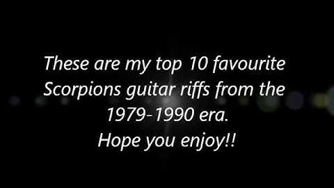 My Top 10 Scorpions Guitar Riffs (1979 - 1990)