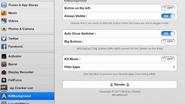 Kill apps running in background with one touch with Cydia Tweak