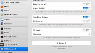Kill apps running in background with one touch with Cydia Tweak
