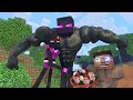 The minecraft life of Alex and Steve : Big Enderman  - Minecraft animation