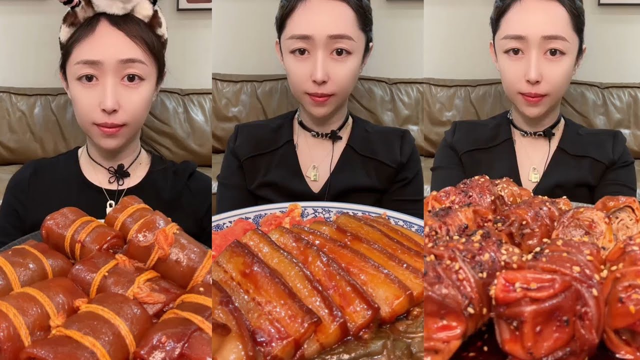 Mukbang #Spicy Noodles 🔥🍜 Pork 🤤 Meat 🍖🥓 Beef Chicken 🍗#food #beef #noodles