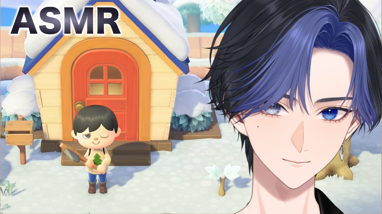 【ASMR/囁きゲーム実況】囁きながらあつ森ではじめての島づくり/3【新人Vtuber？】