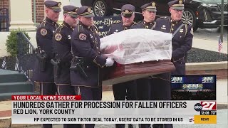 Procession underway for fallen York County officers