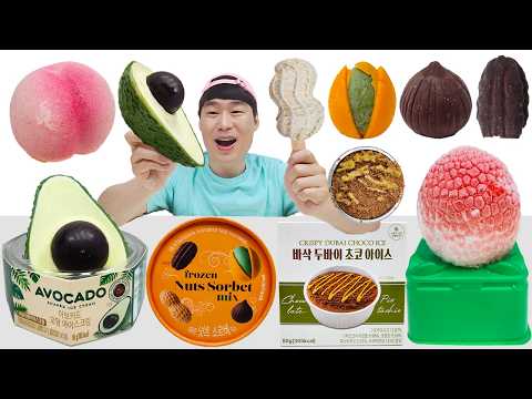 편의점 맛있는 아이스크림 먹방 Convenience Store Various Ice Cream Mukbang 두바이쫀득쿠키 리치소르베 IceCream 케이크 재미있는영상JJAEMI