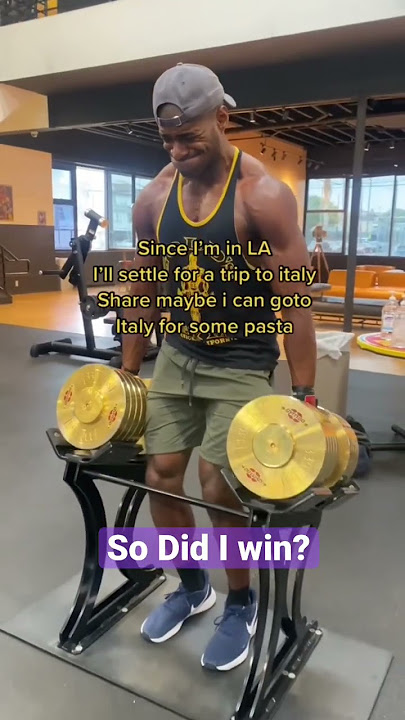 I completed the Golds Gym 330 pound gold dumbbell challenge #shorts