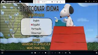 Snoopy Y Charlie Brown Penauts La Película Dvd Menu 2016 En Español