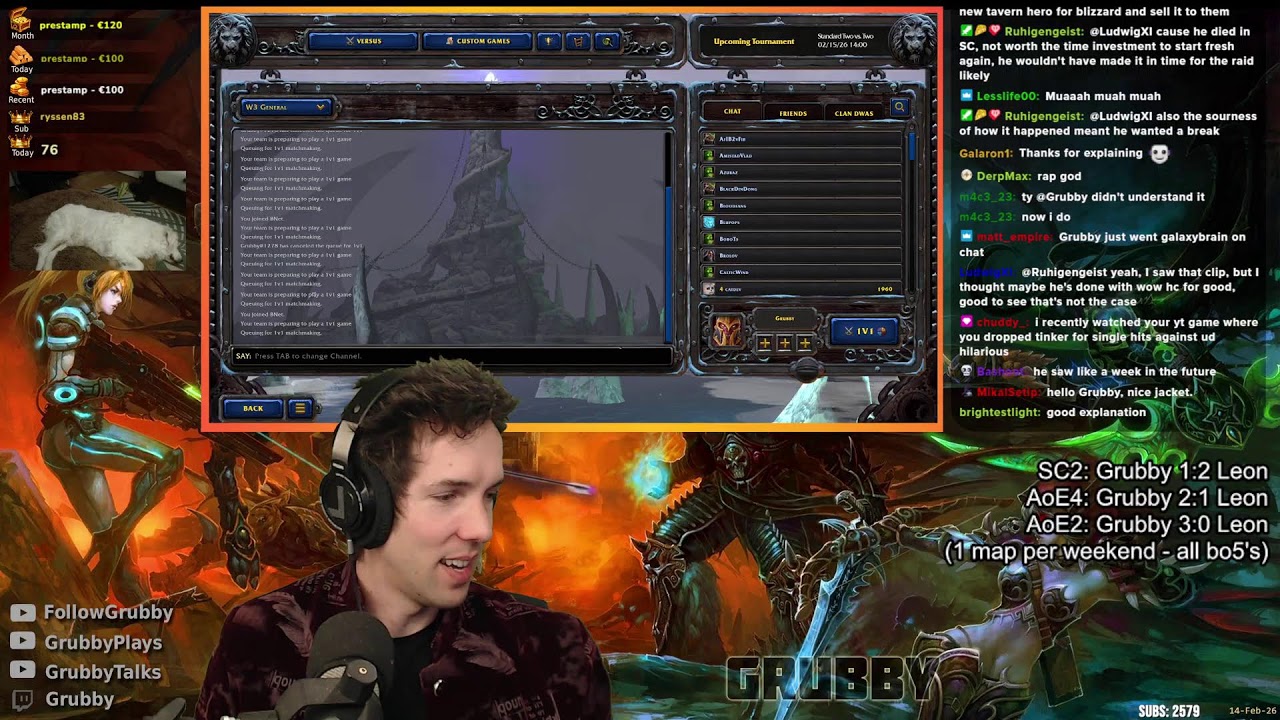 It's showtime. Make or break. SHOWMATCH 3 RTS games - LIVE - Grubby - 14-Feb-2026