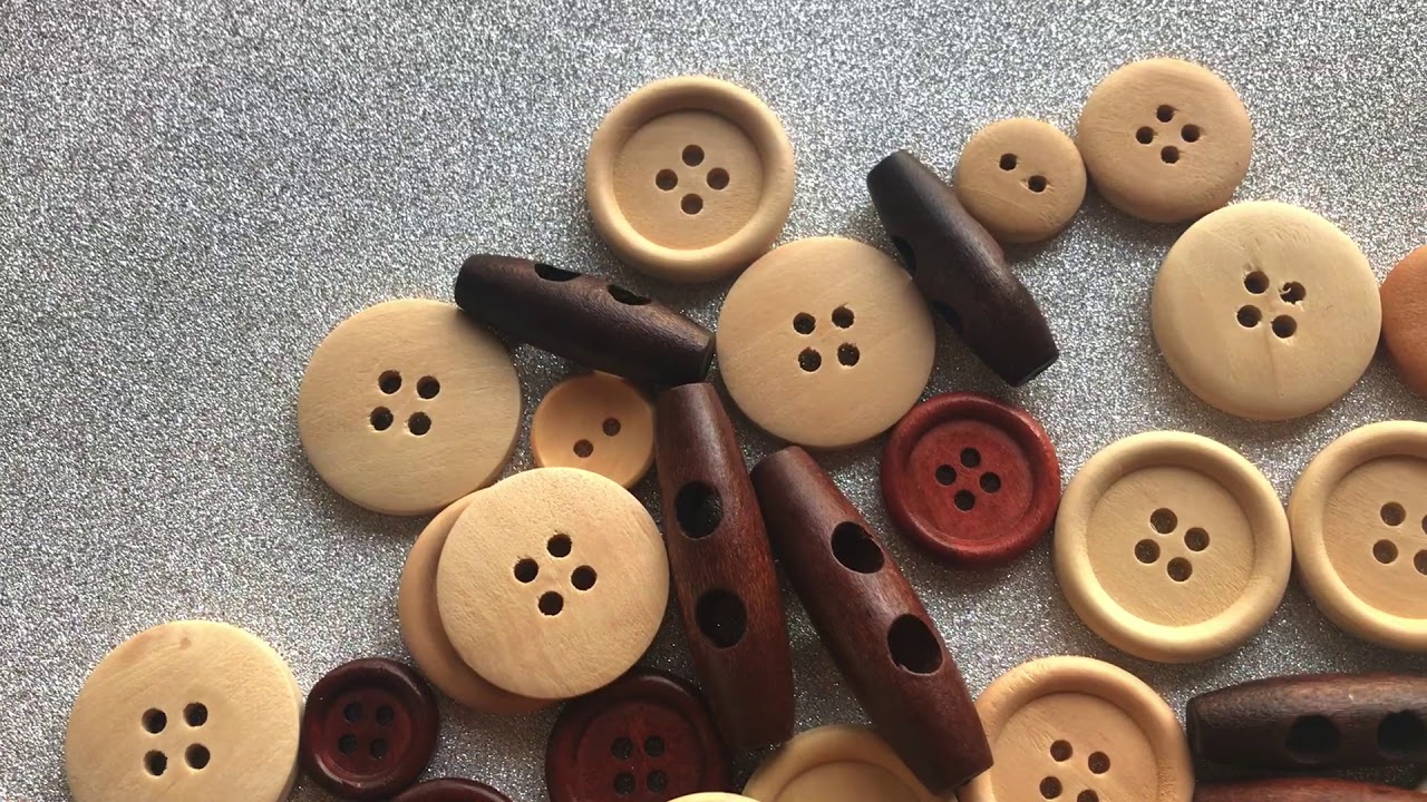 Wood buttons