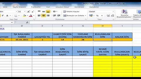PERSONEL İZİN TAKİP PROGRAMI