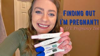 Finding out I am PREGNANT!!! LIVE TEST first day of missed period.