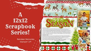 Stampin UP! Reindeer Memories Scrapbook page
